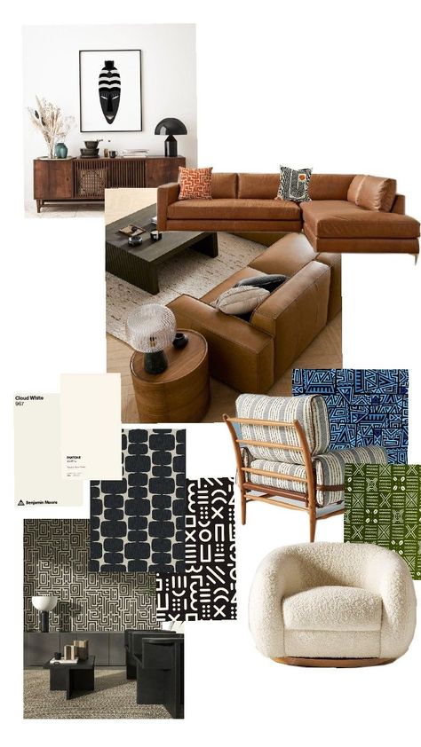 Proposed moodboard for a living room in a Lagos apartment, Nigeria. A Living Room, Apartment, Living Room