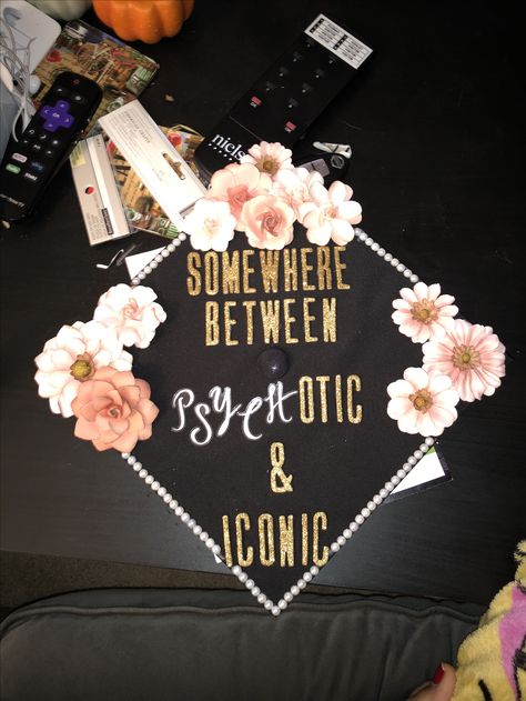 #drake #graduation #cap #class #of #2017 #psychology #psych Masters Psychology Graduation Cap, Psychology Graduation Captions, Counselor Cap Decoration, Psych Graduation Cap Ideas, Psychology Graduation Photoshoot Ideas, Psych Cap Graduation, College Cap Decorations Psychology, Graduation Cap Designs Drake, Masters In Psychology Grad Cap