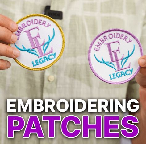 Learn how to embroider custom patches with a single-needle machine! Perfect for beginners, covering materials, stabilizer, and easy step-by-step tips. Making Patches With Embroidery Machine, Making Embroidery Patches, How To Make Patches, Stitch Patch, Hoop Projects, Fabric Scissors, Diy Patches, Spray Adhesive, Custom Patches