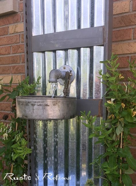 Large Fountain Ideas, Porch Fountain Ideas, Backyard Water Feature Diy, Diy Fountain Ideas, Beach Landscaping, Water Feature Ideas, Olsen Family, Outdoor Water Fountains, Large Water Features