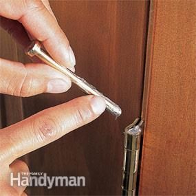 How to Silence a Squeaking Hinge | The Family Handyman Squeaky Door Hinges, Ways To Use Vaseline, Squeaky Door, Home Fix, Petroleum Jelly, Door Repair, Diy Home Repair, Do It Yourself Projects, Home Repairs