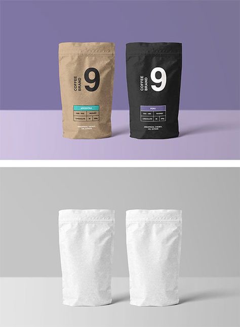 Coffee Bag Mockup, Mockup Graphic Design, Coffee Mockup, Coffee Package, Graphic Design Freebies, Coffee Pack, Identity Branding, Bag Mockup, Psd Mockup Template