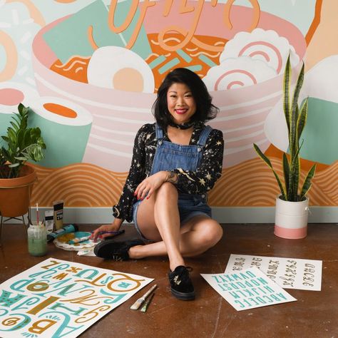 Lettering legend Lauren Hom on the importance of switching up your style | Creative Boom Graphic Design Teacher, Lauren Hom, Chalk Inspiration, Clean City, Artist Residence, Food Lettering, Portrait Tips, Personal Branding Inspiration, Pretty City