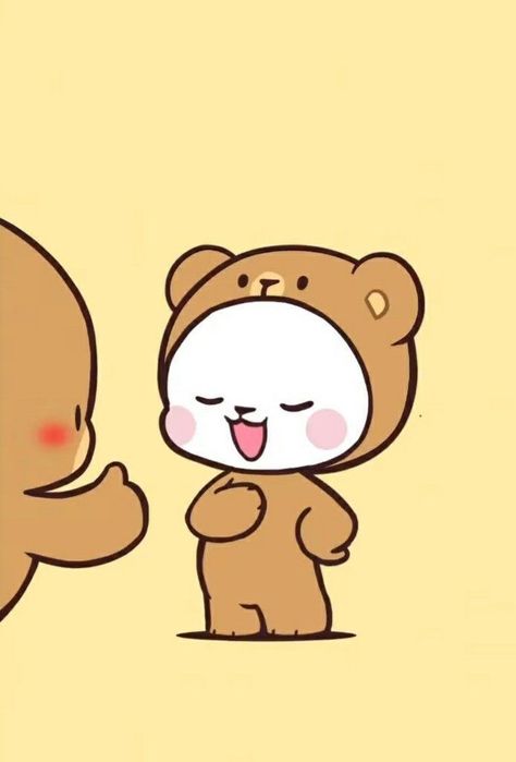 Milk And Mocha Bear Kiss, Mochi And Milk Bear, Milky And Mocha, Mocha And Milk Bear, Mocha And Milk, Cute Bear Couple, Milk And Mocha Bear, Cutie Cat-chan, Milk Mocha Bear