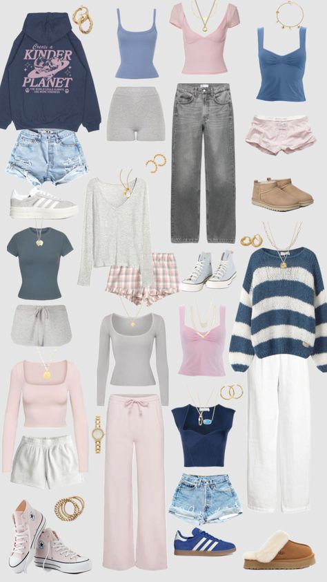 Outfit Inspo With Brand Names, Outfits To Wear To The Aquarium, Cute Clothes Collage, Clothes Aesthetic Collage, Cute Outfit Collage, Stock Holm Style, Uggs Sweatpants, What To Wear To School, Clothes Collage