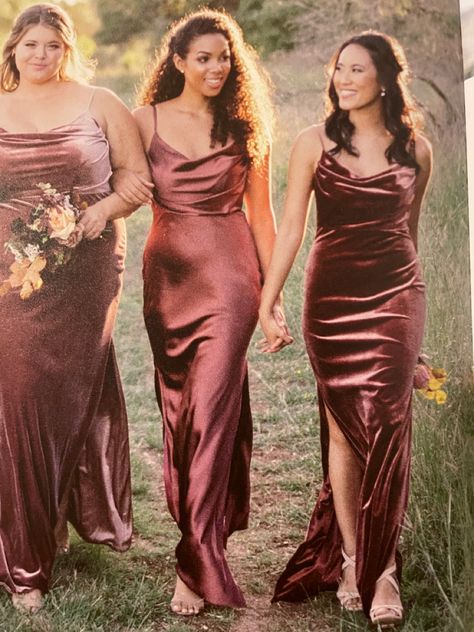 Sangria Wedding Colors, Sangria Bridesmaid Dresses, Sangria Wedding, Bridesmaid Color Palette, Bridesmaid Color Scheme, Bridal Party Color Schemes, Bridesmaid Color, Bridal Parties Colors, Plum Bridesmaid Dresses