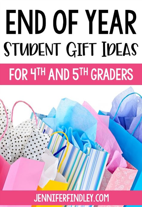 End of year gifts for students that are affordable and practical. These ideas are perfect for upper elementary students Elementary Graduation Gifts, Student Gifts End Of Year, Elementary School Graduation, Elementary Graduation, Jennifer Findley, Student Birthday Gifts, 5th Grade Graduation, Gifts For Students, Student Birthdays