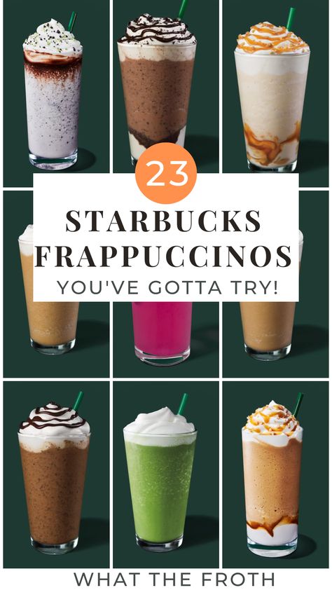 Vanilla Bean Frappachino Starbucks, Starbucks Frappe Recipe, Aesthetic Starbucks Drink, Medicine Ball Recipe, Recipes Starbucks Drinks, Cookie Crumble Frappuccino, Starbucks Sweet Cream, Starbucks Medicine Ball Recipe, Frappuccino Flavors