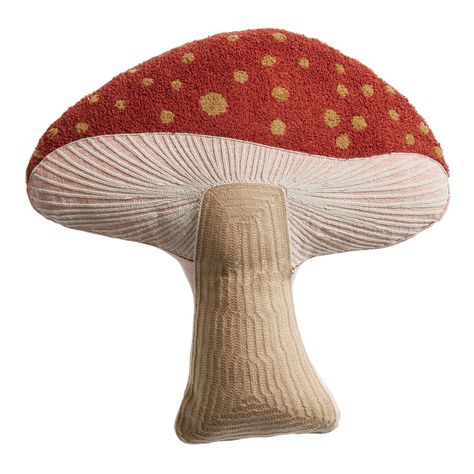 Terracotta And Taupe Mushroom Shaped Throw Pillow - World Market Cottagecore Apartment Decor, Mushroom Decor, The Mushroom, Dreamy Bedrooms, Game Store, Interior Trend, Cozy Cottage, World Market, Favorite Things List