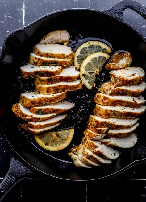 Try making this Cast Iron Chicken Breast in minutes for the juiciest and most flavorful chicken to pair with your favorite side dishes for a complete meal or enjoy it with a tasty salad. It comes out perfect every time. simplylakita.com #juicychicken Grilled Chicken In Cast Iron Skillet, Chicken Breast Recipes Cast Iron Skillet, Chicken Cast Iron Skillet, Cast Iron Chicken Breast, Chicken Breast Oven Recipes, Cast Iron Chicken, Greek Chicken Salad, Roasted Chicken Breast, Baked Chicken Breast