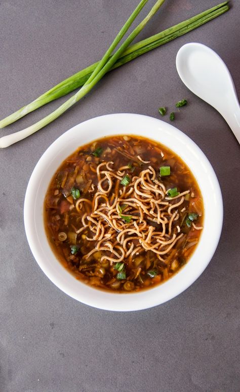 Always Hungry: Vegetable Manchow Soup Manchow Soup Photography, Veg Manchow Soup, Veg Keto, Cafe Shoot, Manchow Soup, Sweets Photography, Red Salt, Food Desert, Spicy Soup