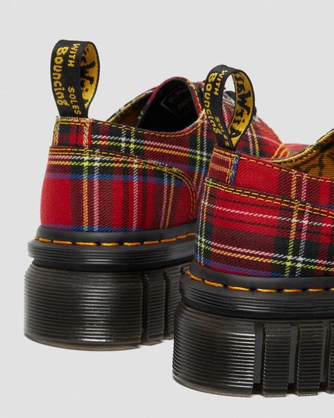 AUDRICK HEAVEN BY MJ TARTAN SHOES in Multi | Dr. Martens Tartan Shoes, Tartan Material, Heaven By Marc Jacobs, Marc Jacobs Shoes, Stewart Tartan, Yellow Heels, Outfit Collage, Tartan Fabric, Red Tartan