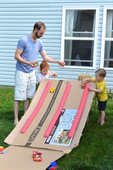 Pool Noodle Car Race, Pool Noodle Race Track, Cars Themed Party, The Path Less Traveled, Path Less Traveled, Car Themed Parties, Car Party, Cars Party, Pool Noodle