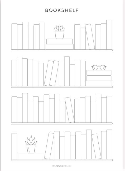 Bookshelf Book Journal, Bookshelf Printable Free, Book Journal Template Printable, My Bookshelf, Book Shelf Template, Bookshelf Printable, Blank Bookshelf Printable, Digital Bookshelf, Bookish Printables