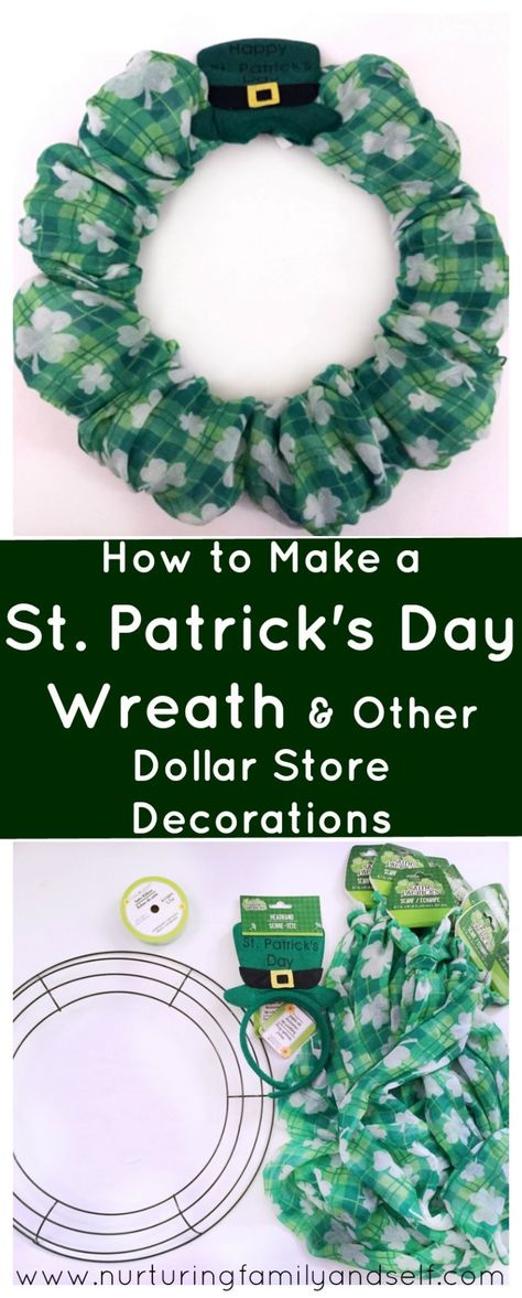 Dollar Store Decorations, St. Patrick's Day Diy, Wreaths St Patricks, Spring Door Decoration, St Patricks Crafts, St. Patrick’s Day, St Patrick's Day Decorations, St Patrick's Day Crafts, Saint Patties