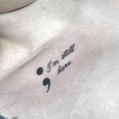 @devine.tatts on Instagram: “I’m still HERE 💕 ☛owner/artist: @necro_noir Follow us @devine.tatts for more Tag someone who loves tattoos 🙌 #tattooflash #tattoo…” I’m Still Here Tattoo, Im Still Here Tattoo, Hit Me Hard And Soft Tattoo, Still Here Tattoo, Save Me Tattoo, Unforgettable Tattoo, Save Me Im Fine, Alive Tattoo, Here Tattoo