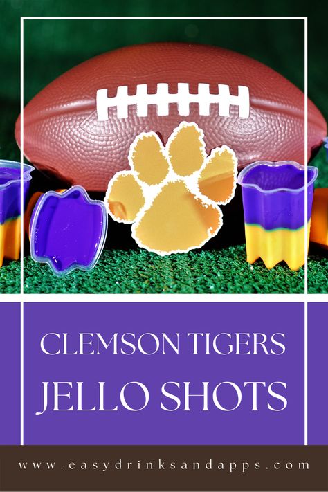 Are you ready for the start of the NCAA College Football season? I am! How would you like to be the hit of the next tailgate party? These Jello Shots are what every TRUE Clemson Tigers fan needs to try! Make them in team colors and choose from 9 different fall flavors! You’ll ROCK! Clemson Tailgate, Clemson Tailgating, College Football Tailgate, Mounds Bar, Whipped Cream Vodka, College Football Season, Football Tailgate, Crush It, College Football Playoff