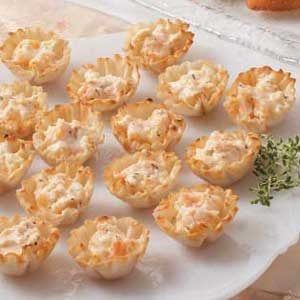 Seafood Appetizers Easy, Phyllo Recipes, Phyllo Cups, Shrimp Appetizers, Appetizers For A Crowd, Easy Seafood, Seafood Appetizers, Tart Recipes, Appetizer Dips