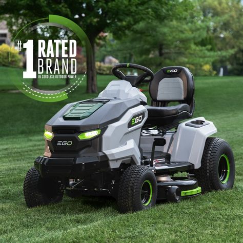 EGO POWER+ T6 42-in 56-volt Lithium Ion Electric Riding Lawn Mower with (6) 6 Ah Batteries (Charger Included) Lowes.com Electric Riding Lawn Mower, Electric Mower, Garden Estate, The Ego, Riding Lawn Mowers, Riding Mower, Lawn Tractor, Lawn Mower, Tractor