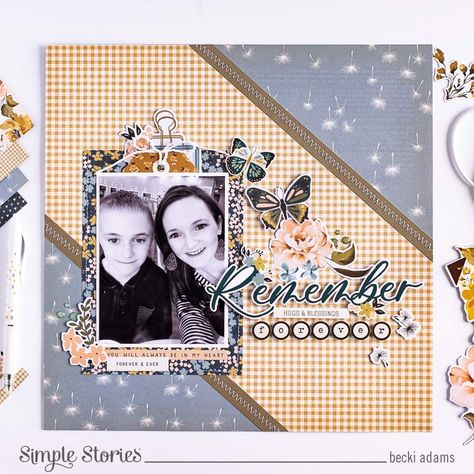 Wedding Layouts Scrapbooking, Simple Stories Layouts, Simple Scrapbooking Layouts, Simple Stories Scrapbooking, Birthday Scrapbook Pages, Book Layouts, Scrapbook Design Layout, Journal Elements, Memorial Ideas