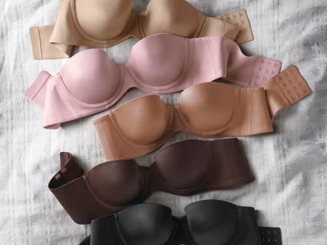 SOMA Vanishing Strapless Bra review: strapless bra that won't fall down - Business Insider Sewing Shirts, New Bra, Bra Straps, Strapless Bra, Falling Down, Wedding Season, Clothing Items, Tights, Bra