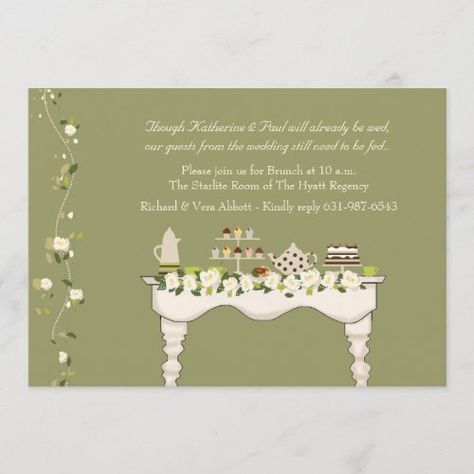 Post Wedding Brunch Invitation You Pick Color #zazzle #weddinginvitations #birthdayinvitations #babyshowerinvitations #zazzleinvitations #monogram #businesscards #graduation #homedecor Wedding Brunch Invitation, Post Wedding Brunch, Heart Coffee Cup, Casual Wedding Reception, Post Wedding Brunch Invitations, Reception Only Invitations, Beach Bridal Shower Invitations, Tea Bridal Shower Invitations, Fiesta Bridal Shower Invitations