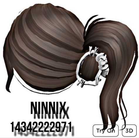 Roblox Codes White, Roblox Black Hair, Brown Hair Roblox Id, Brown Hair Id, Yk2 Outfits, Brookhaven Codes, Brown Hair Roblox, Pelo Cafe, Roblox Hair