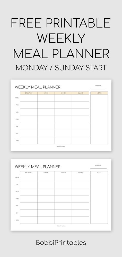 Printable Weekly Meal Planner, Menu Sans Gluten, Free Meal Planner, Meal Planner Printable Free, Weekly Meal Planner Template, Budget Meal Planning, Meal Planner Template, Meal Planning Template, Meal Planning Printable