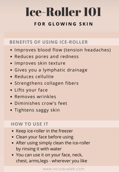 Ice Roller Face Benefits, Ice Roller Benefits, Ice On Face, Facial Benefits, Ice Facial, Promotion Ideas, Aging Beauty, Skin Brushing, Ice Roller