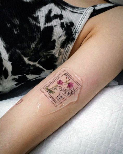 Top 100 Best Postage Stamp Tattoos For Women - Mail Design Ideas Stamp Tattoos For Women, Mail Design Ideas, Envelope Tattoo, Mandala Hand Tattoos, Stamp Tattoo, Mystical Tattoos, Minimal Tattoo Design, Cute Little Tattoos, Cute Tiny Tattoos