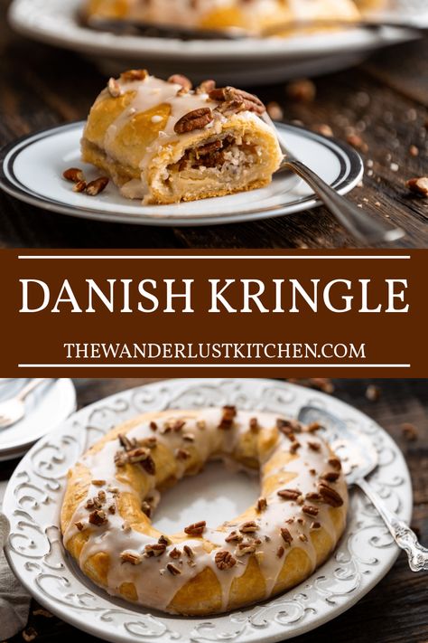 Apple Kringle Recipe, Denmark Recipes, Christmas Kringle Recipe, Danish Christmas Traditions, Danish Kringle Recipe, Fruit Danish, Danish Pastry Recipe, Danish Recipes, Danish Pastries