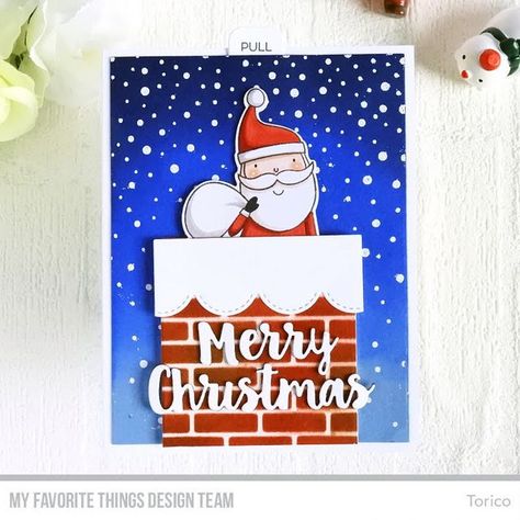 Santa Slider Card | Craft Gossip | Bloglovin’ Moving Christmas Cards, Santa Chimney, Santa Card, Santa Cards, Slider Cards, Mft Cards, Christmas Gift Card, Mft Stamps, Interactive Cards