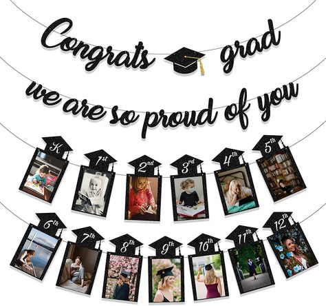 Graduation Photo Banner, 2023 Party, Graduation Party Banners, Grad Banner, Picture Banner, So Proud Of You, Graduation Banner, Class Of 2023, 12th Grade