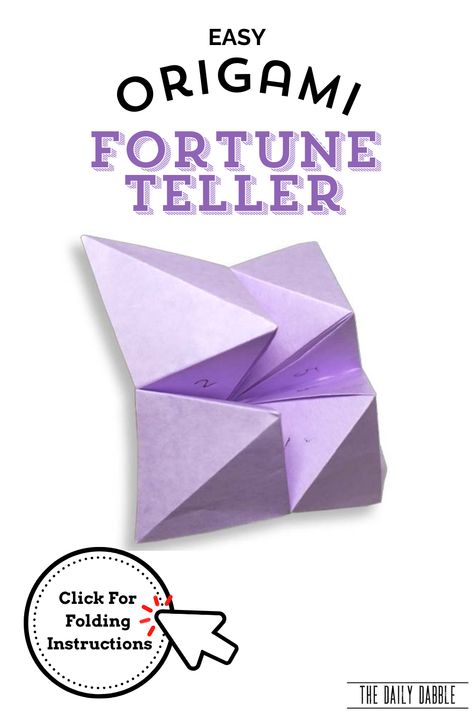 Easiest Origami, Origami Fortune Teller, Fun Origami, Fortune Teller Paper, Summer Preschool Crafts, Classic Paper, Cootie Catcher, Origami Step By Step, Diy Summer Crafts