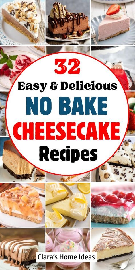 Looking for the best homemade no-bake cheesecake recipes? Here I have listed 32 easy no-bake cheesecake recipe ideas that will tantalize your taste buds and satisfy your sweet cravings without the hassle of baking! From classic no-bake cheesecakes, Cool Whip, and Jello no-bake cheesecake to creative 4 ingredients no-bake cheesecakes, there is something for everyone. With our easy-to-follow instructions and simple ingredient lists, even novice bakers can master the art of no-bake cheesecake. Cool Whip And Jello, No Bake Cream Cheese Desserts, No Bake Desserts Easy 4 Ingredients, Cheesecake Recipe Ideas, Easy Cheesecake Recipes No Bake, Jello No Bake Cheesecake, Cheesecake Recipes Easy No Bake, Cheesecake Recipes Easy, No Bake Cheesecake Recipes