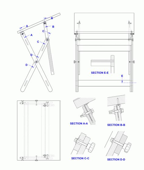 Drawing board - Assembly drawing Industrial Drafting Tables, Wooden Drawing Board, Wooden Drawing, Woodworking Plans Pdf, Large Workshop, Drawing Desk, Woodworking Plans Beginner, Project Plan, Desk Plans