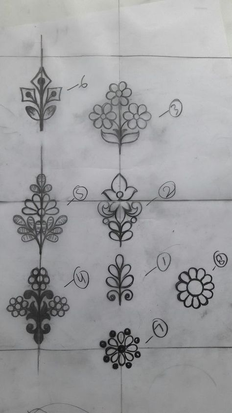 Butta Designs For Aari and Maggam Work Blouses - Printable - Knotty Threadz Butti Designs Embroidery, Zardosi Embroidery Motif Sketch, Embroidery Patterns Indian, Butti Embroidery, Embroidery Print, Maggam Work Blouses, Border Embroidery Designs, Hand Work Embroidery, Work Blouses