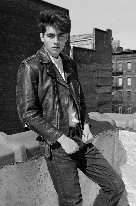 #Greaser Greaser Guys, Greaser Aesthetic, Greaser Style, Greaser Hair, Brown Leather Jacket Men, Quilted Sleeves, Classic Leather Jacket, Teddy Boys, Lambskin Leather Jacket