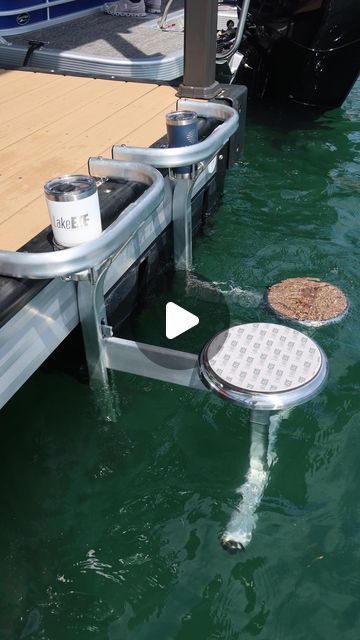 LakeEze by Kroeger Marine on Instagram: "The LakeEze Swim Stool is a MUST have for Summer 2024🤩 What are you waiting for?" Lake Boat Dock Ideas, Pontoon Boat Dock Ideas, Lake House Boat Dock Ideas, Boat Dock Seating Ideas, Lake Hacks, Boat Dock Bar Ideas, Boat Ideas Diy, Lake Beach Ideas, Lake Dock Ideas