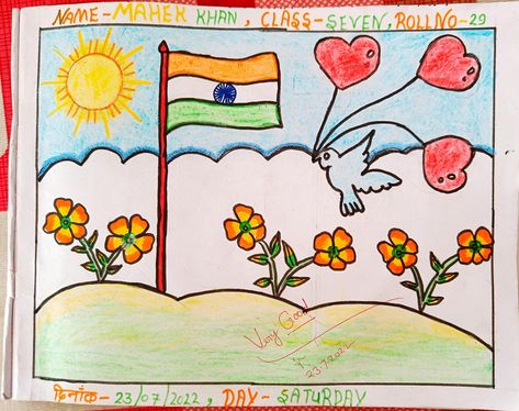 National Flag India Drawing, National Flag Drawing For Kids, Flag Drawing For Kids, India Drawing, Flag India, Flag Drawing, National Flag, Drawing For Kids, Art Drawings