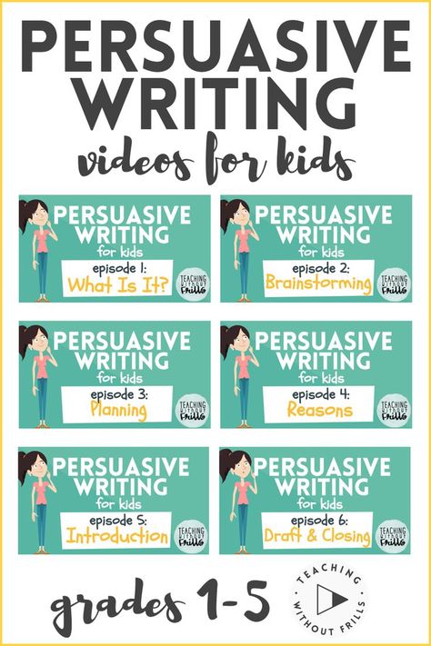 Persuasive Writing Anchor Chart, Persuasive Texts, Writing Videos, Persuasive Writing Prompts, Persuasive Text, Writing For Kids, Second Grade Writing, Third Grade Writing, 3rd Grade Writing