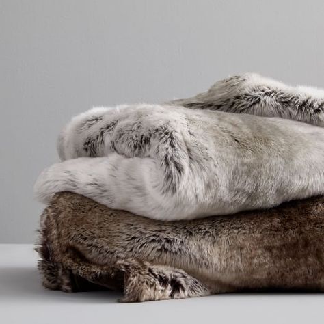 Faux Fur Brushed Tips Throw | west elm Winter Bedding, Faux Fur Throw Blanket, Poppy Pattern, Faux Fur Blanket, Fur Throw Blanket, Bedding Essentials, Reading Chair, Fur Blanket, Fur Throw