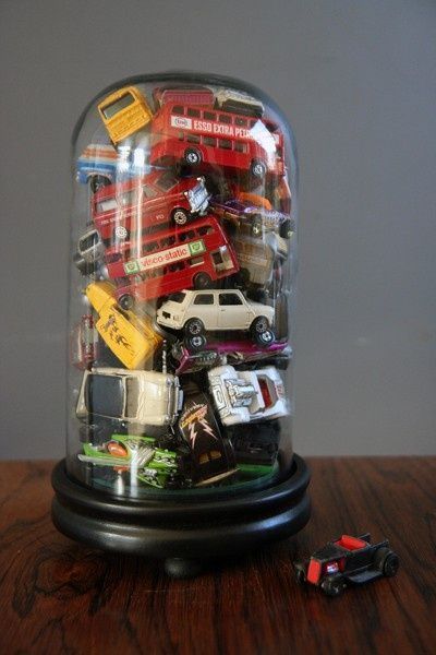 Glass Dome Display, Memory Jar, Creative Storage Solutions, The Bell Jar, Creative Storage, Big Boy Room, Toy Cars, Cars And Trucks, Glass Dome