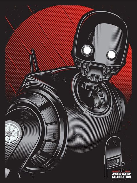 Hydro74 K-2SO Print for Star Wars Celebration Celebration Orlando, Celebration Art, Joshua Smith, Star Wars Background, Awesome Artwork, Star Wars Droids, Star Wars Drawings, Star Wars Celebration, Star Wars Tattoo