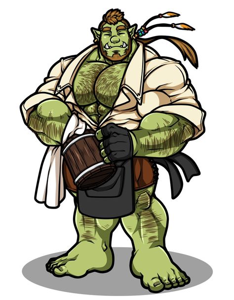 Orc Bartender, Wow Art, The Castle, Drinking Beer, Roleplaying Game, Dungeons And Dragons, Caravan, Castle, The Past