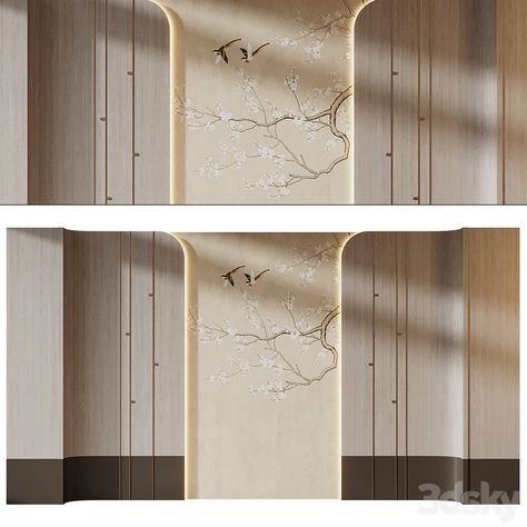 wall panels | set 325 - Other decorative objects - 3D model Bedback Panelling, Wall Moulding Ideas, Wall Panelling Design, Wall Pattern Design, Wall Panel Texture, Furniture Details Drawing, Tv Wall Panel, Modern Wall Paneling, Minimal Kitchen Design