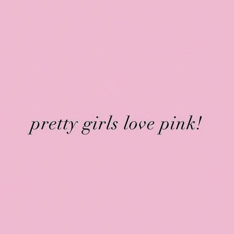 Pretty girls love pink! 💌 ☁️ 💗 Pink N White Aesthetic, Pink Everything Girly, Pink Chic Aesthetic, I Love Pink Quotes, Black Girls Pink Aesthetic, Pink Photo Widget, Pink Aesthetic Woman, Pink That Girl Aesthetic, Pretty Pink Pictures