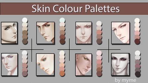 Skin Colour Palettes by Myme1 on deviantART How To Color Digital Art Skin, Painting Learning, Skin Palette, Pencil Tutorial, Color Palette Challenge, Palette Art, Skin Color Palette, Colors For Skin Tone, Color Palette Design