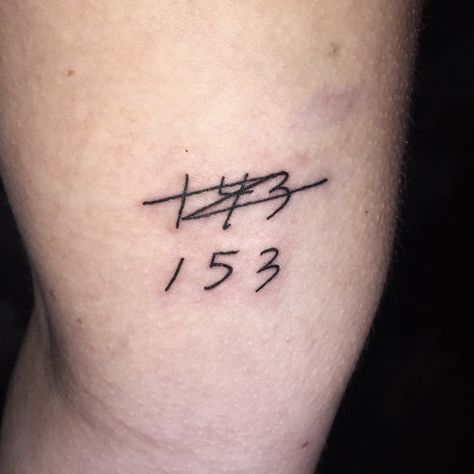 LANY tattoo. Paul Jason klein. I loved you. 143 153. Small tattoo 143 153 Tattoo, Paul Klein Tattoos, Lany Tattoo Idea, 143 Tattoo Ideas, 143 Tattoo, Letter Tattoos On Hand, Lany Concert, Simple Leg Tattoos, Tattoos 2023