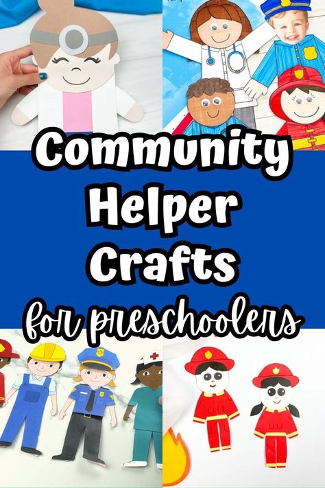 This list of community helper crafts for preschoolers is a great resource for teachers and parents seeking fun and educational DIY activities! Perfect for lesson planning, unit studies, or a themed home learning day. These activities educate kids about the roles of community helpers, making learning engaging and accessible. Ideal for integrating into your preschool curriculum, these crafts are excellent educational tools and provide a hands-on approach to learning about societal roles. List Of Community Helpers, Community Helpers Art, Community Helpers Activity, Community Helpers Preschool Crafts, Community Helpers Crafts, Community Helpers Preschool Activities, Fire Crafts, Community Helpers Theme, Community Helpers Preschool